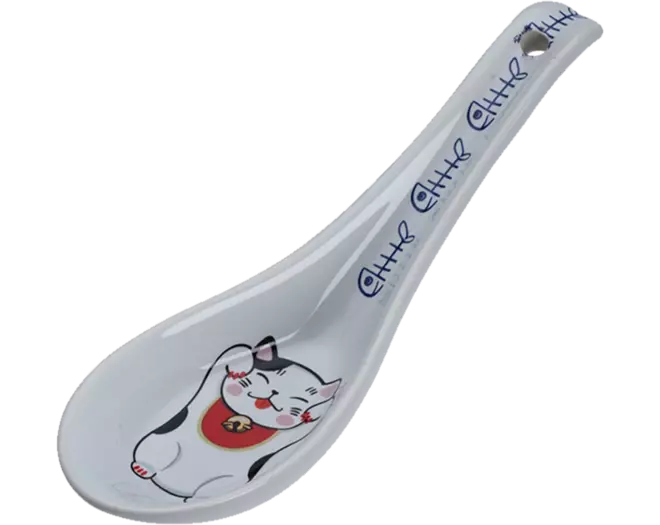 Tokyo Design Studio - Kawaii Spoon Lucky Cat Red Bell