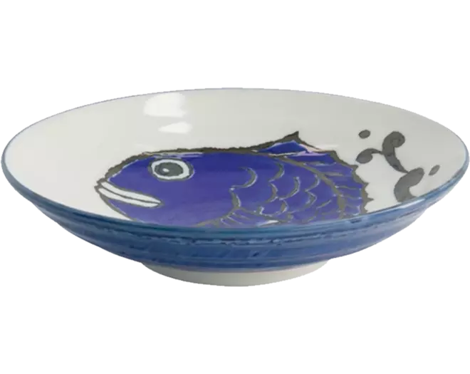 Tokyo Design Studio - Deep Plate Seafood Snapper Blue 900ml