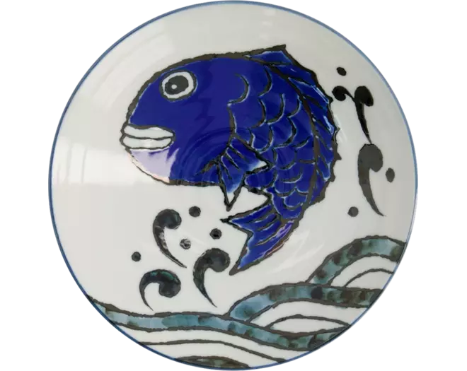 Tokyo Design Studio - Deep Plate Seafood Snapper Blue 900ml