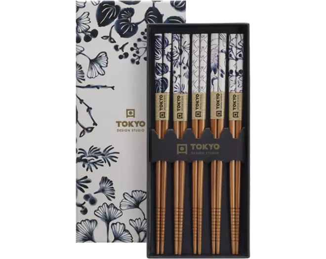 Tokyo Design Studio - Chopsticks Giftset Flora Japonica 5 pair