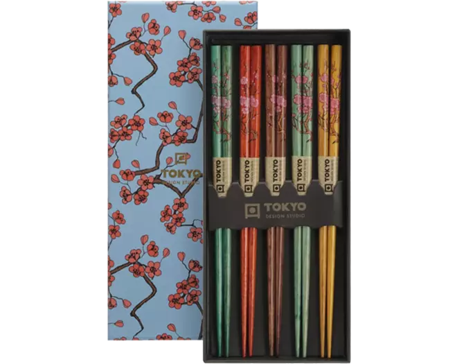 Tokyo Design Studio - Chopsticks Giftset Sakura 5 pair