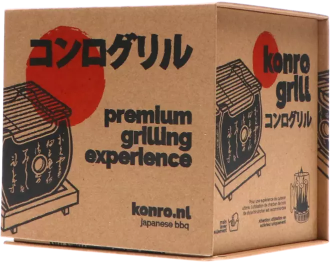 Konro - Grill Squeare Wooden Base 12x11cm