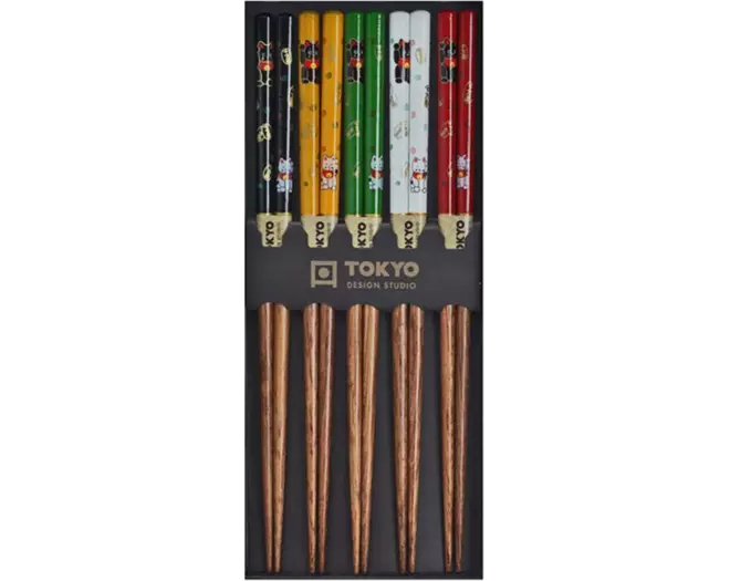 Tokyo Design Studio - Chopsticks Lucky Cat 5 pair