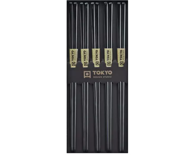 Tokyo Design Studio - Chopsticks SS Black 5 pair
