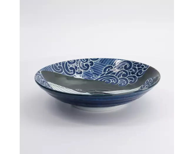 Tokyo Design Studio - Kawaii Mori Plate Whale 21.7x5.3cm 800ml 5pcs
