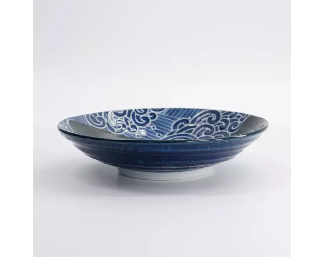 Tokyo Design Studio - Kawaii Mori Plate Whale 21.7x5.3cm 800ml 5pcs