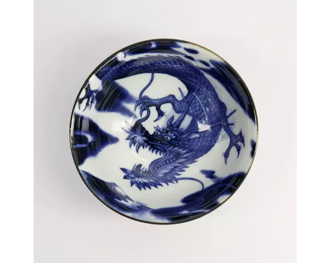 Tokyo Design Studio - Japonism Dragon Tayo Bowl 14.7x6.9cm Blue 500ml 6pcs