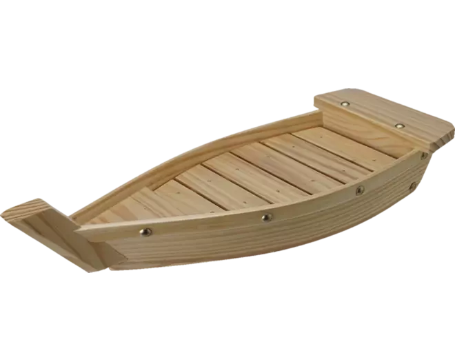 Wooden Sushi Boat - With Mast and Net 1pcs