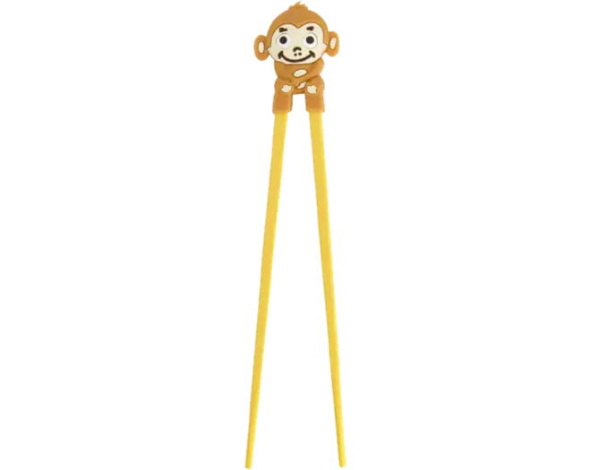Tokyo Design Studio - Children Chopsticks Monkey Light Brown 22cm