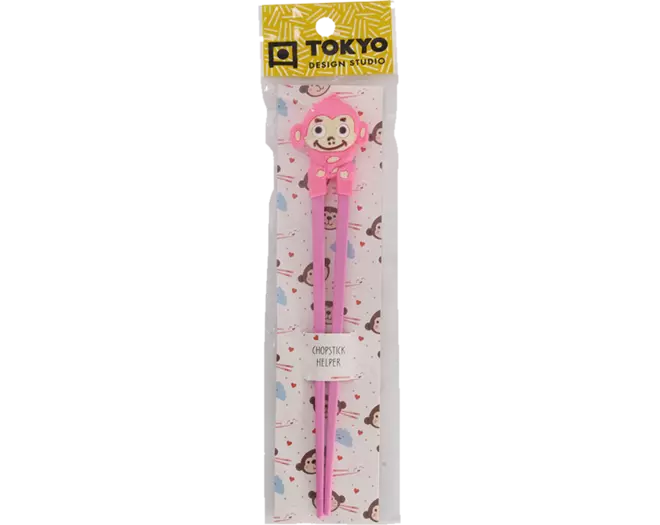 Tokyo Design Studio - Children Chopsticks Monkey Pink 22cm