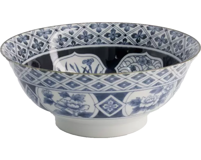 Tokyo Design Studio - Mixed Bowls Ramen Madori-Bishi-Botan Blue 1.3L