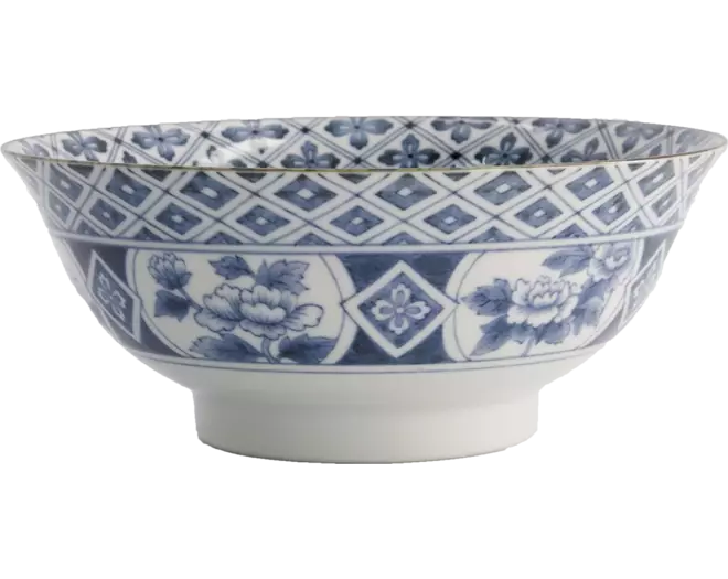 Tokyo Design Studio - Mixed Bowls Ramen Madori-Bishi-Botan Blue 1.3L