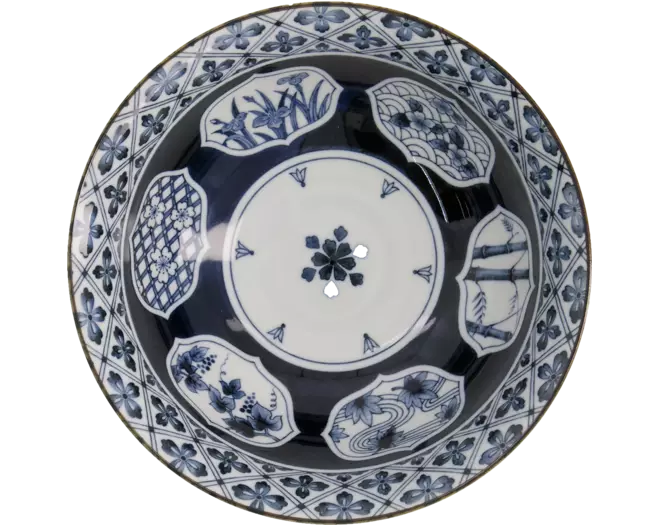 Tokyo Design Studio - Mixed Bowls Ramen Madori-Bishi-Botan Blue 1.3L
