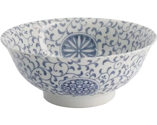 Tokyo Design Studio - Mixed Bowls Ramen Marumon-Sarasa Blue 1.3L