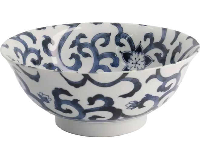 Tokyo Design Studio - Mixed Bowls Ramen Goben-Karakusa Blue 1.3L