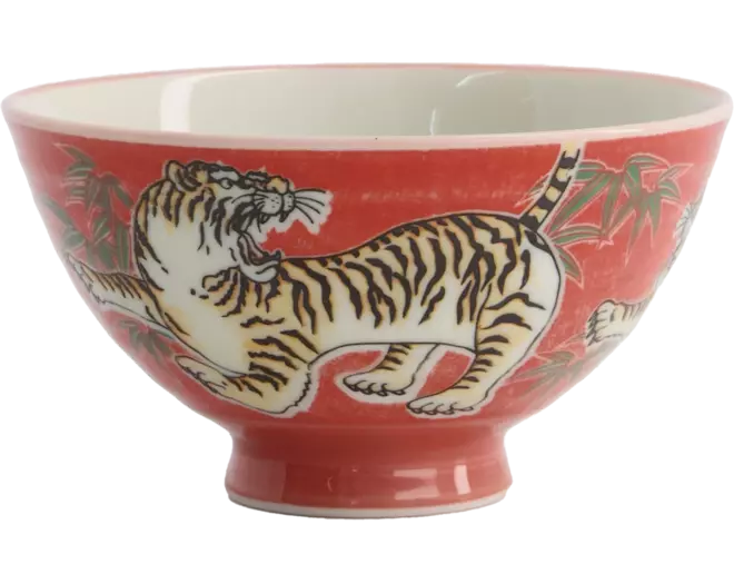 Tokyo Design Studio - Kawaii Bowl Rice Tiger Red 300ml