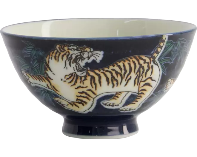Tokyo Design Studio - Kawaii Bowl Rice Tiger Blue 300ml