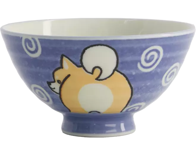 Tokyo Design Studio - Kawaii Bowl Rice Shiba-Dog Blue 350ml