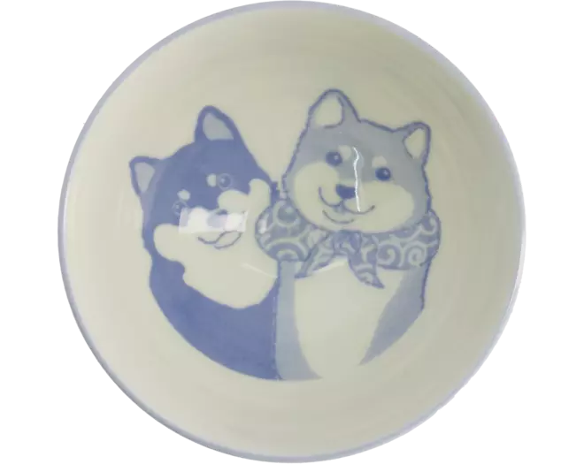 Tokyo Design Studio - Kawaii Bowl Rice Shiba-Dog Blue 350ml