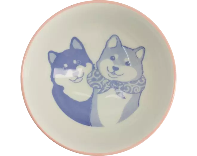 Tokyo Design Studio - Kawaii Bowl Rice Shiba-Dog Pink 500ml