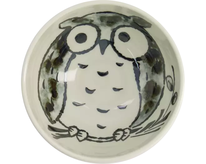 Tokyo Design Studio - Kawaii Bowl Rice Owl Pink 600ml