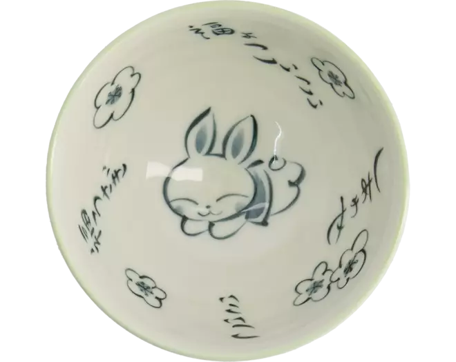 Tokyo Design Studio - Kawaii Bowl Rice Rabbit Green 300ml