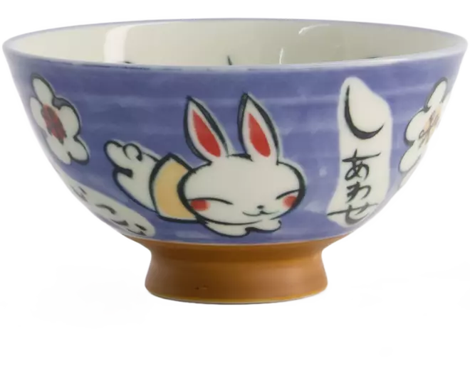 Tokyo Design Studio - Kawaii Bowl Rice Rabbit Blue 300ml