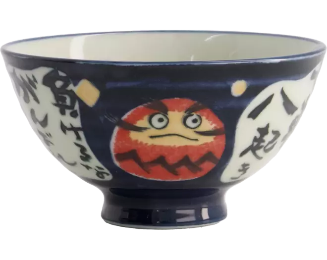 Tokyo Design Studio - Kawaii Bowl Rice Daruma Blue 300ml
