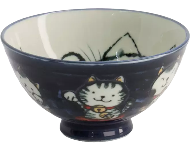 Tokyo Design Studio - Kawaii Bowl Rice Cat Black 300ml