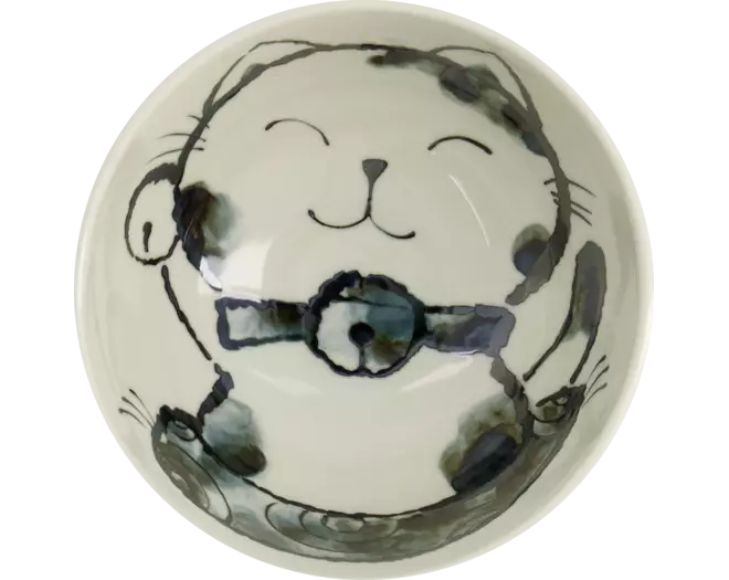 Tokyo Design Studio - Kawaii Bowl Rice Cat Blue 600ml