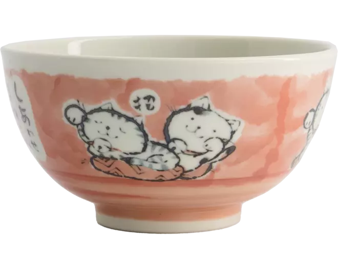 Tokyo Design Studio - Kawaii Bowl Rice Cat Pink 400ml