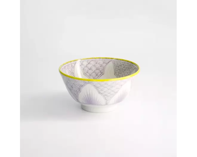 Tokyo Design Studio - Lily Flower Small Tayo Bowl 13.5x6.8cm Purple 300ml 6pcs