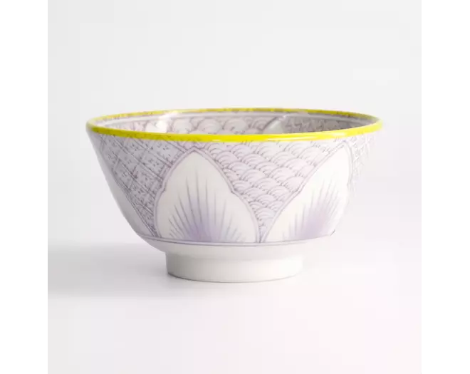 Tokyo Design Studio - Lily Flower Small Tayo Bowl 13.5x6.8cm Purple 300ml 6pcs