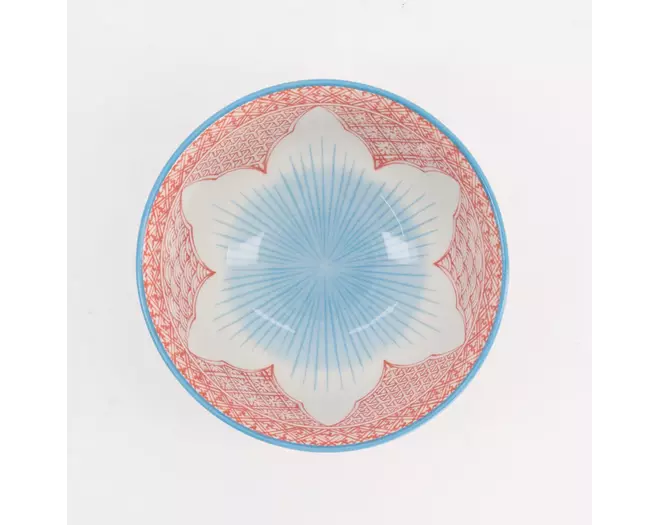 Tokyo Design Studio - Lily Flower Small Tayo Bowl 13.5x6.8cm Red 300ml 6pcs