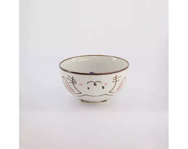 Tokyo Design Studio - Kawaii Rabbit Usagi Bowl 13.7x7.4cm Pink 500ml 6pcs