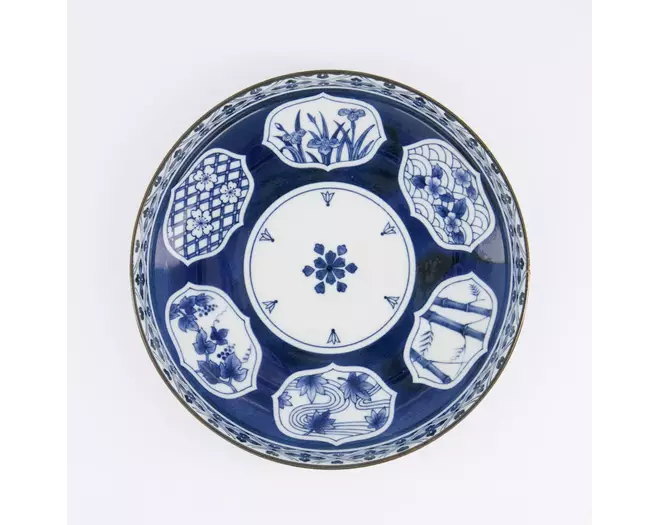 Tokyo Design Studio - Wa Mixed Bowls Pasta Plate Matori Hishimon 20x4.1cm 650ml 4pcs