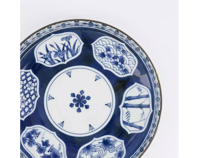 Tokyo Design Studio - Wa Mixed Bowls Pasta Plate Matori Hishimon 20x4.1cm 650ml 4pcs