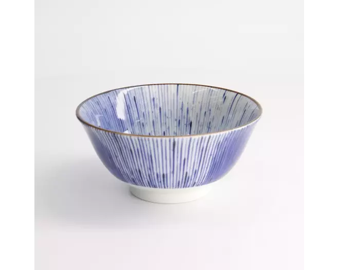 Tokyo Design Studio - Mino Blue Bowls Tayo Bowl 15x7cm. Hanabi 6pcs