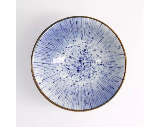 Tokyo Design Studio - Mino Blue Bowls Tayo Bowl 15x7cm. Hanabi 6pcs