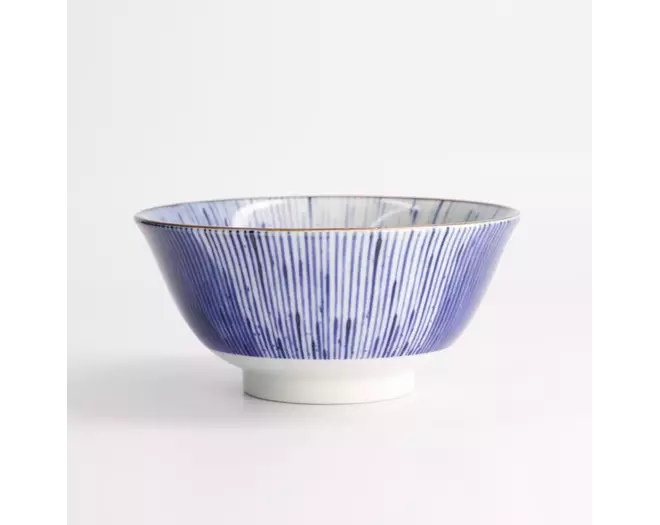Tokyo Design Studio - Mino Blue Bowls Tayo Bowl 15x7cm. Hanabi 6pcs