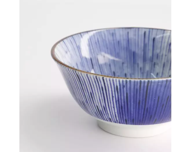 Tokyo Design Studio - Mino Blue Bowls Tayo Bowl 15x7cm. Hanabi 6pcs