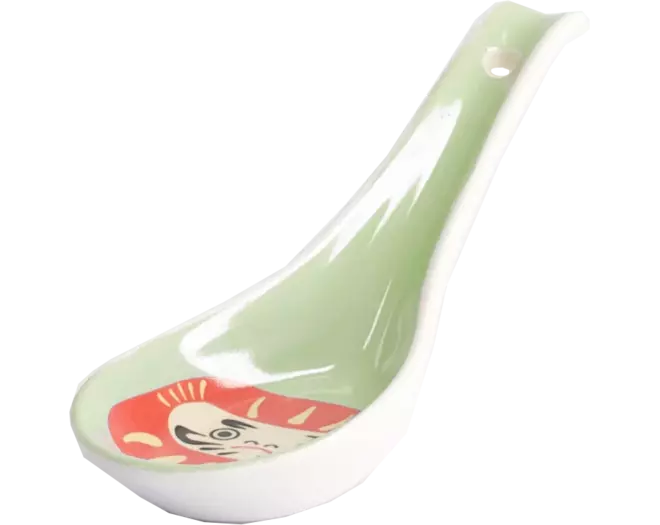 Tokyo Design Studio - Kawaii Japan Daruma Spoon Green 13.8x4.8cm 12pcs