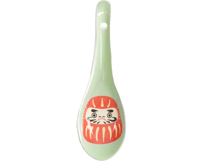 Tokyo Design Studio - Kawaii Japan Daruma Spoon Green 13.8x4.8cm 12pcs