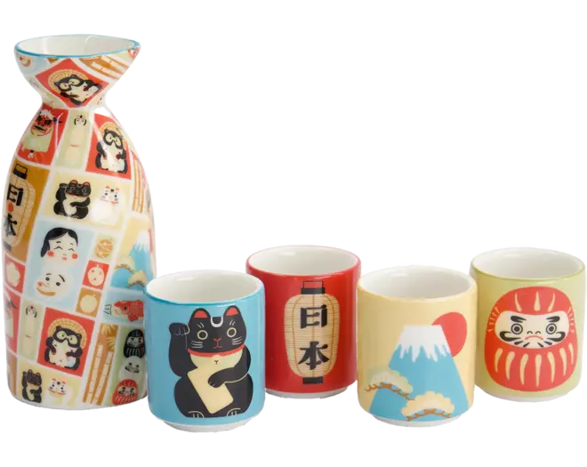 Tokyo Design Studio - Kawaii Japan Sake Set 1:4 120/50ml 1 set