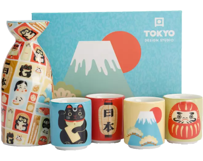 Tokyo Design Studio - Kawaii Japan Sake Set 1:4 120/50ml 1 set