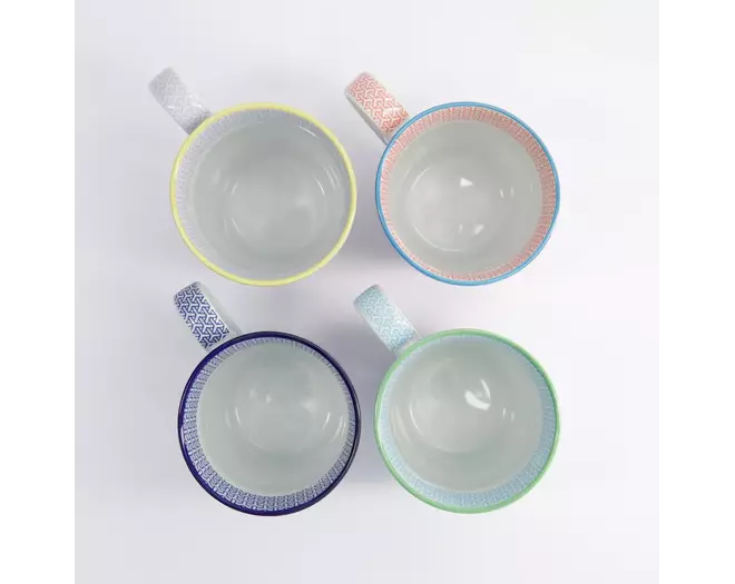 Tokyo Design Studio -  Lily Flower Mug Giftset 4pcs 8.8 x10.5cm 350ml 1 set