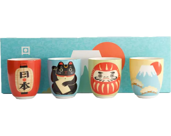 Tokyo Design Studio - Kawaii Japan Cup Giftset 4pcs 7x8cm 170ml 1set