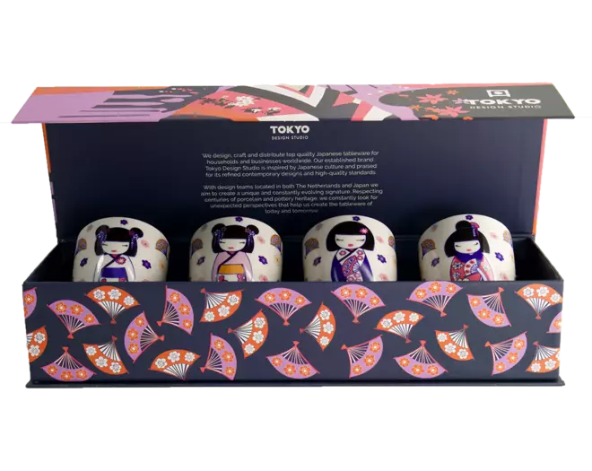 Tokyo Design Studio - Kawaii Maiko Cup Giftset 4pcs 7x8cm 170ml 1 set