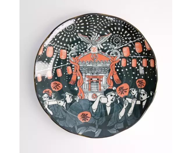 Tokyo Design Studio - Asakusa Round Plate 25x3cm Matsur 4pcs