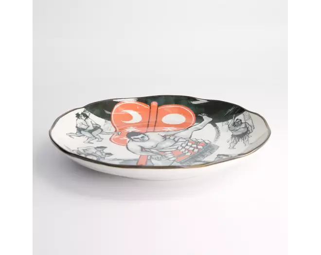 Tokyo Design Studio - Asakusa Round Plate 25x3cm Sumo 4pcs